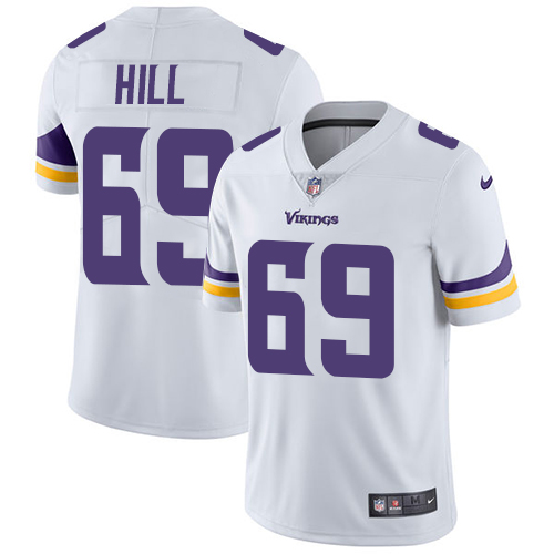 Minnesota Vikings #69 Limited Rashod Hill White Nike NFL Road Men Jersey Vapor Untouchable->youth nfl jersey->Youth Jersey